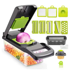 14-in-1 Vegetable Chopper & Mandoline Slicer with Storage Container