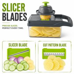14-in-1 Vegetable Chopper & Mandoline Slicer with Storage Container