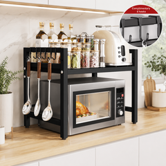 Expandable Microwave Counter Shelf