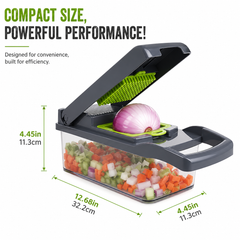 14-in-1 Vegetable Chopper & Mandoline Slicer with Storage Container