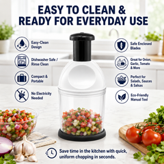 Manual Hand-Press Vegetable Chopper