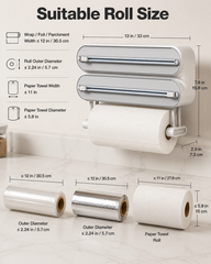3-in-1 Wrap Dispenser with Cutter